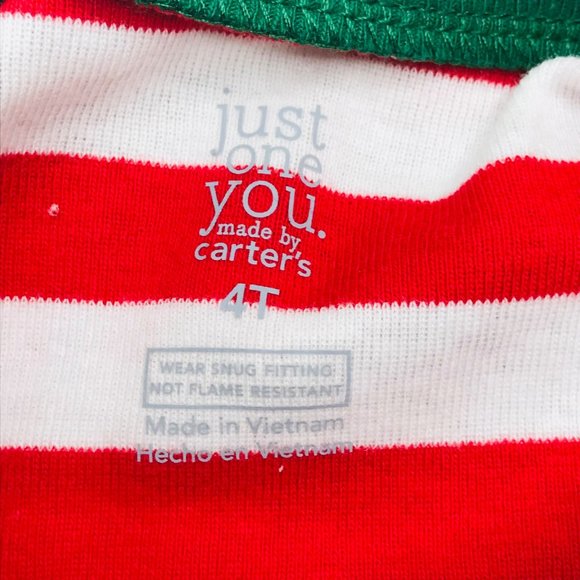 2 Set Pack 4 Piece Just One You Made By Carter's Boy's 4T Dark Santa Pajama New - Picture 4 of 16